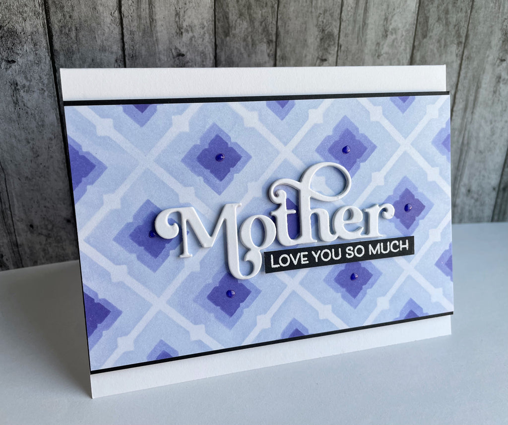 Simon Says Stamp Stencils Tiled Art 1020mt Be Bold Mother Card