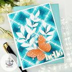 Simon Says Stamp Stencils Tiled Art 1020mt Be Bold Hello Card