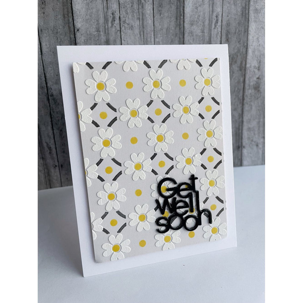 Simon Says Stamp Stencils Tiled Posy 1019st Celebrate Get Well Card | color-code:ALT04