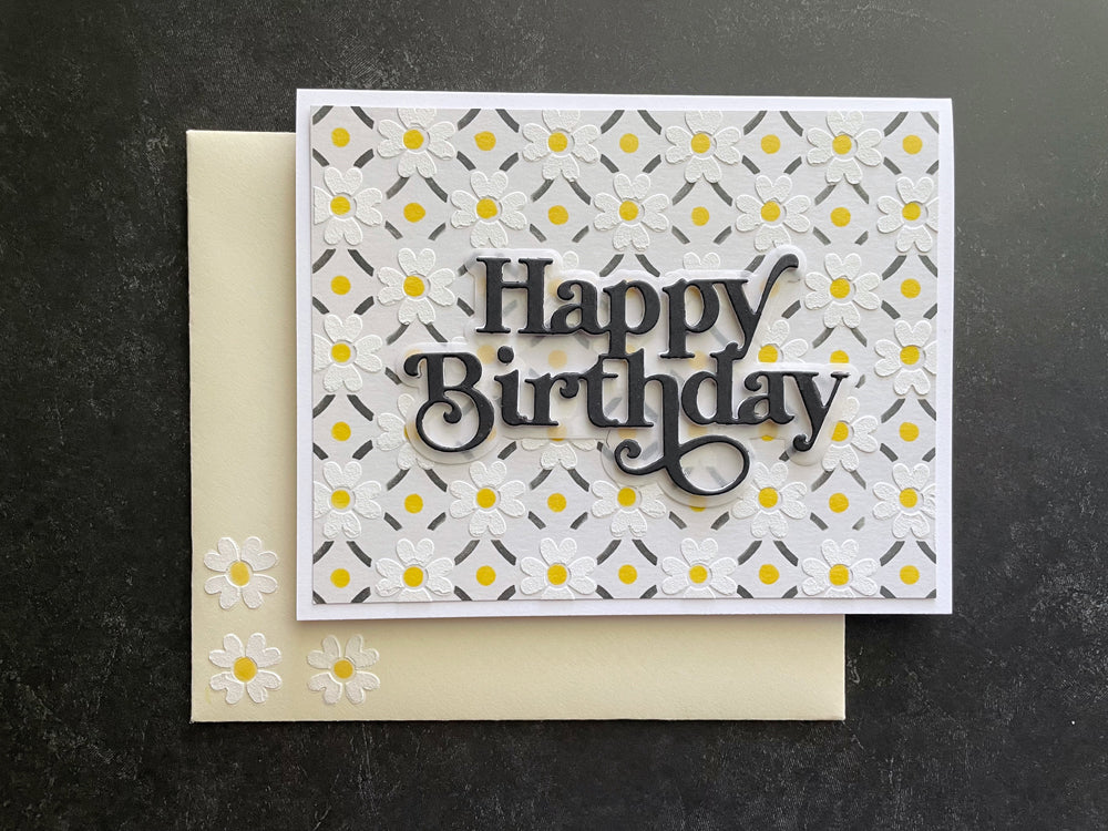 Simon Says Stamp Stencils Tiled Posy 1019st Celebrate Birthday Card | color-code:ALT05