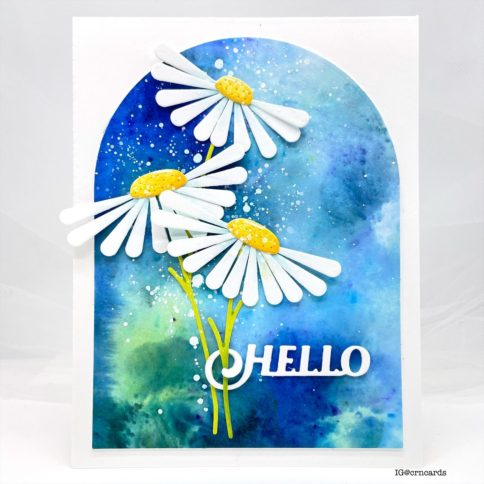 Simon Says Stamp Tilted Daisies Wafer Dies s1016 Friend Like You Hello Card