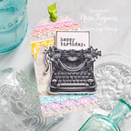 Simon Says Stamp Tim Holtz Crochet Trims Thick And Thin Set setct24 Birthday Tag