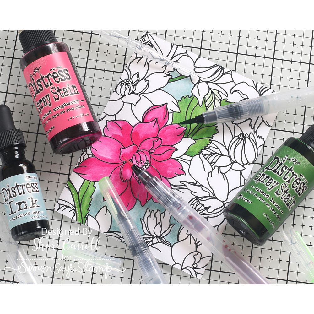 Tim Holtz 4.25 x 5.5 Distress Watercolor Cardstock Ranger TDA39549 Custom Watercolor Pens | color-code:ALT07