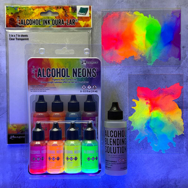 Tim Holtz 5 x 7 Clear Transparent Dura Lar Ranger tac81074 Blacklight Brilliant Colors | color-code:ALT06