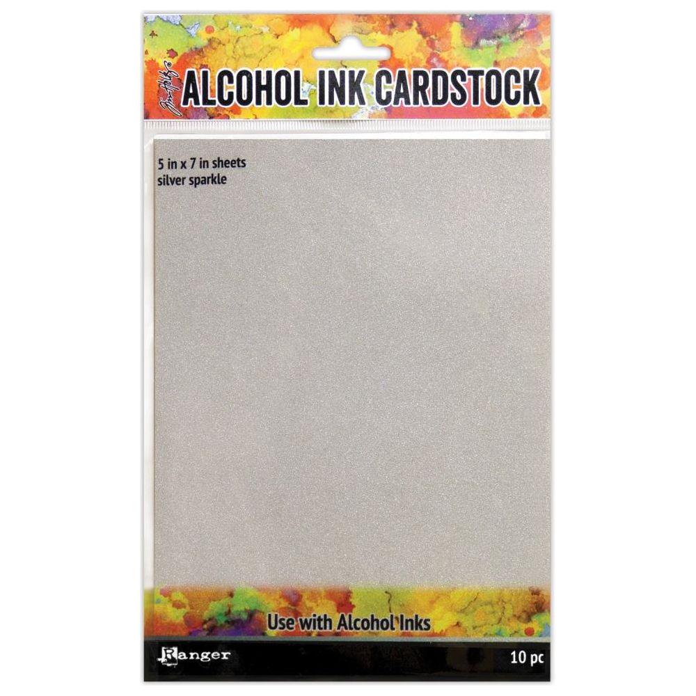 Tim Holtz 5 x 7 Silver Sparkle Cardstock Ranger tac65500