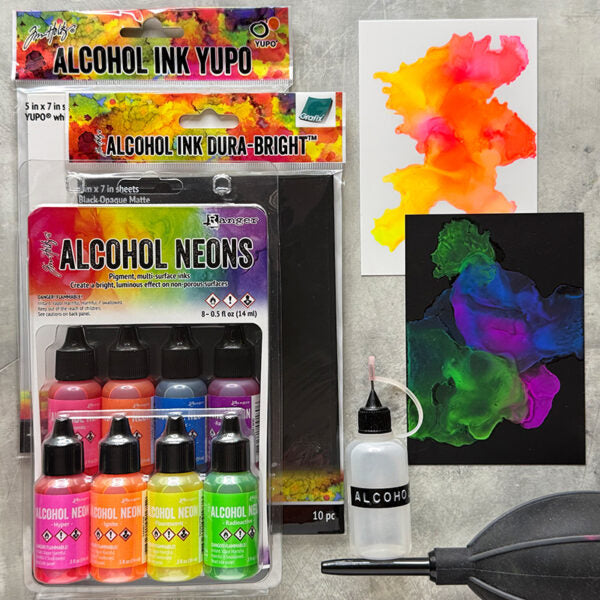 Tim Holtz 5 x 7 White Ink Yupo Paper Ranger TAC49715 Bright Backgrounds | color-code:ALT06