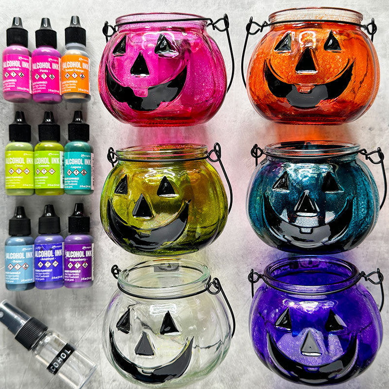 Tim Holtz Alcohol Ink Boysenberry Ranger tal70115 Colorful Jack-O-Lanterns | color-code:ALT05