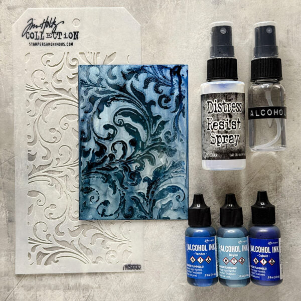 Tim Holtz Alcohol Ink Set Indigo And Violet Spectrum Ranger tak69775 Asked and Answered Series | color-code:ALT02