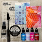 Tim Holtz Alcohol Ink Set Of 9 Ranger Bundle Stenciled Backgrounds | color-code:ALT09