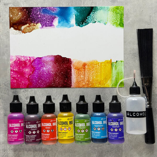 Tim Holtz Alcohol Ink Set Orange And Yellow Spectrum Ranger tak69645 Asked and Answered Series | color-code:ALT01