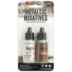 Tim Holtz Alcohol Ink Set Pearl And Copper Metallic Mixatives Ranger TIM21254