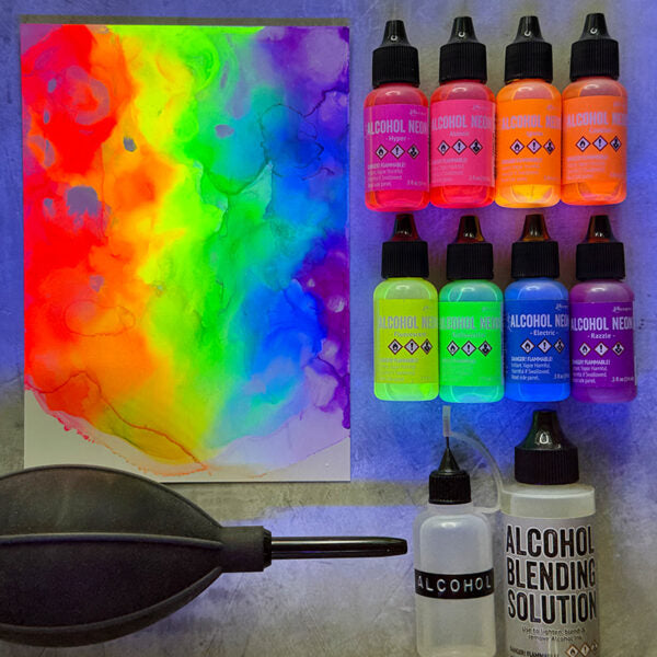 Tim Holtz Alcohol Neon Atomic Ranger tan91745 Blacklight Luminous Background | color-code:ALT02