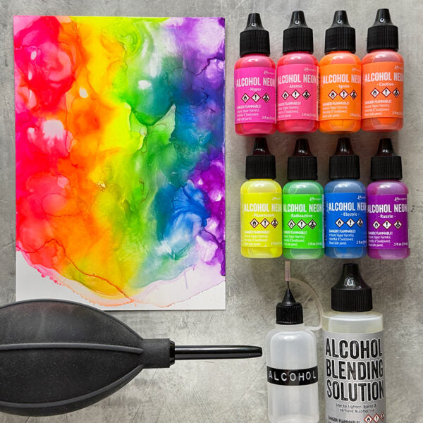 Tim Holtz Alcohol Neon Caution Ranger tan91813 Luminous Background | color-code:ALT01