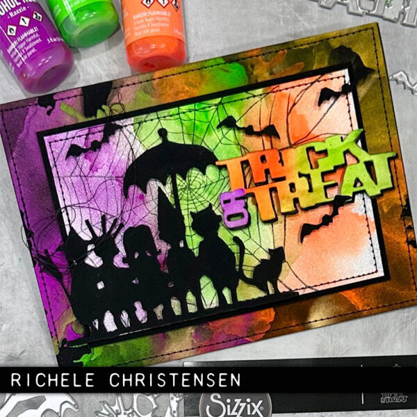 Tim Holtz Alcohol Neon Caution Ranger tan91813 Spooky Card | color-code:ALT11