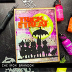 Tim Holtz Alcohol Neon Fluorescent Ranger tan91776 Halloween Card | color-code:ALT11