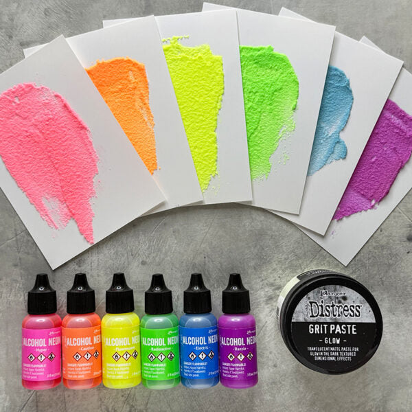 Tim Holtz Alcohol Neon Hyper Ranger tan91783 Glow Swatches | color-code:ALT06