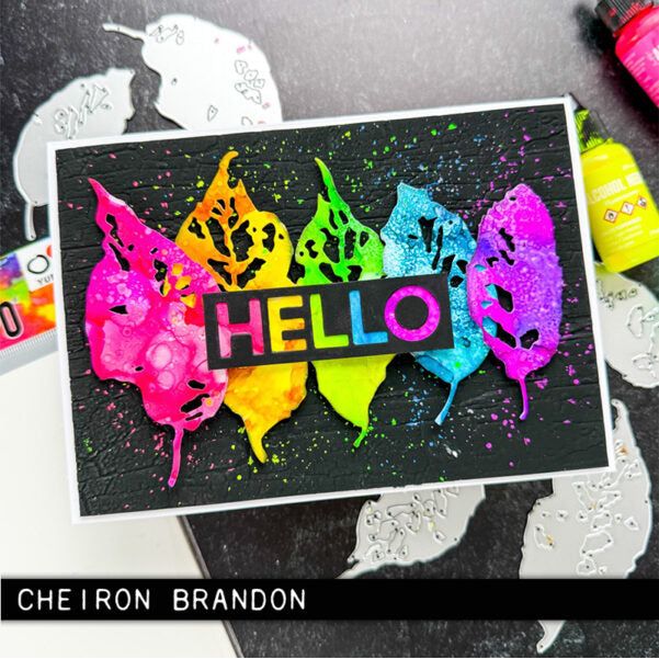 Tim Holtz Alcohol Neon Hyper Ranger tan91783 Hello Card | color-code:ALT10