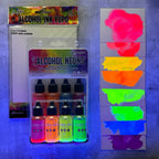Tim Holtz Alcohol Neons 8 Pack Ranger tak91820 Blacklight Swatches | color-code:ALT02