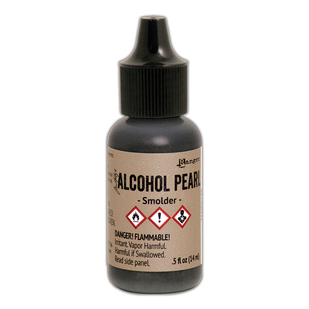 Tim Holtz Alcohol Pearls Ink Smolder Ranger tan65128