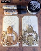 Tim Holtz Antiqued Bronze Distress Spritz tdu94647 Lyllack Art Toy Soldier Tags Set in Tarnished Brass and Antiqued Bronze