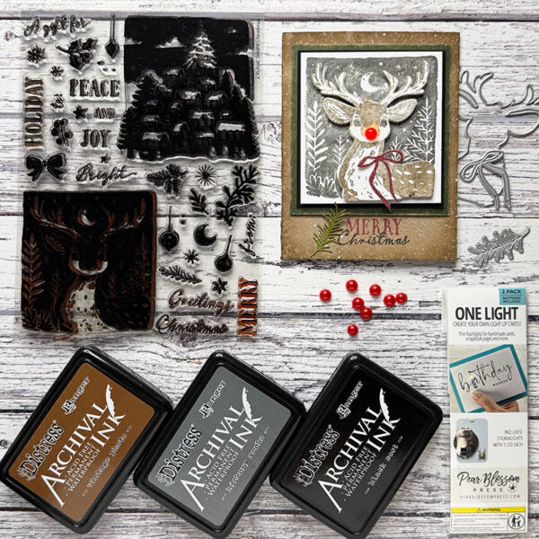 Tim Holtz Basics Distress Archival Ink 4 Pack Ranger ampk77947 Holiday Cards And Tags | color-code:ALT12