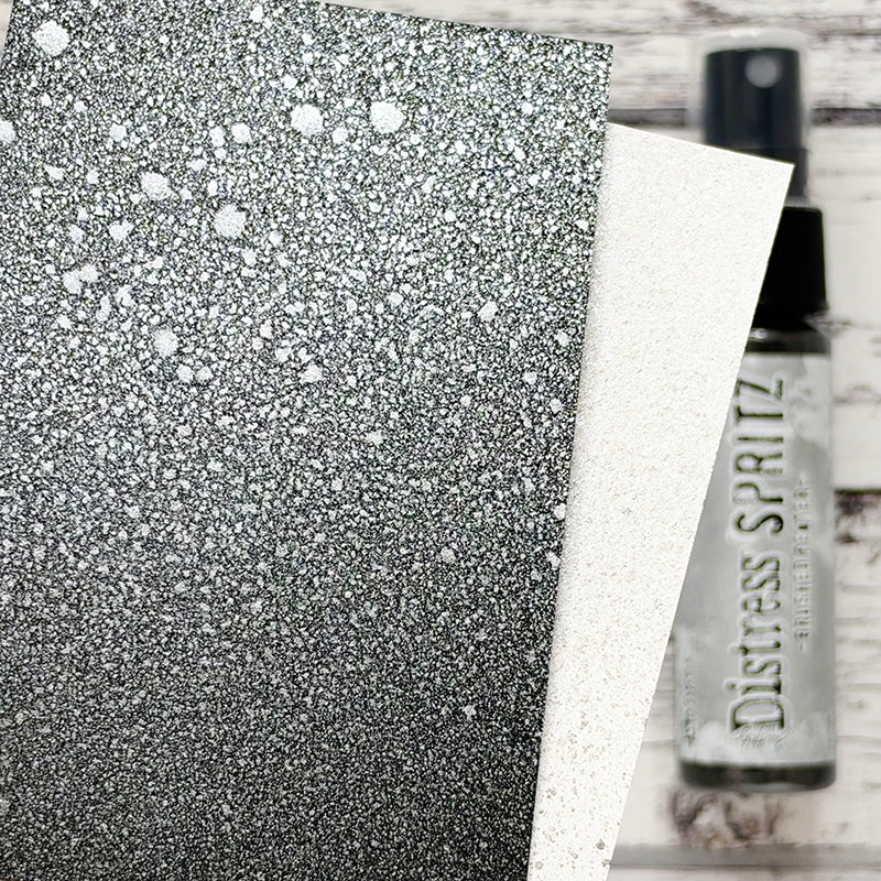 Tim Holtz Brushed Pewter Distress Spritz tdu94654 Swatch