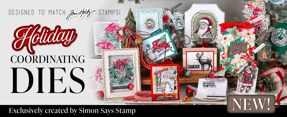 Simon Says Stamp Coordinating Dies to Tim Holtz Holiday Stamps