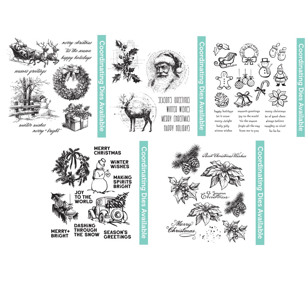 Tim Holtz Christmas 2026 Release I Want It All Cling Stamp Bundle2