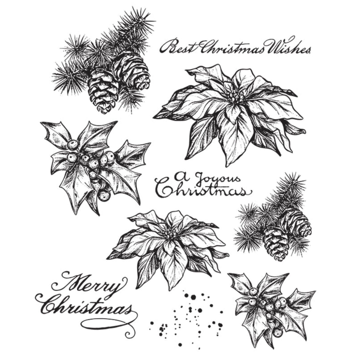Tim Holtz Christmas 2026 Release I Want It All Cling Stamp Bundle product image 3