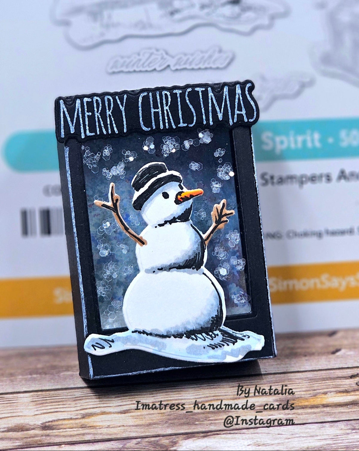 Tim Holtz Christmas Spirit Stamps with Simon Says Stamp Dies Bundle setsp26 Natalia Alton Holiday Snowman Matchbook 