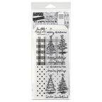 Tim Holtz Clear Stamps and Scribbly Christmas, Gingham, Polkadots thmm178