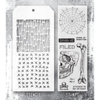 Tim Holtz Clear Stamps and Stencil Anatomy, Cells, Stitches thmm197 image 1