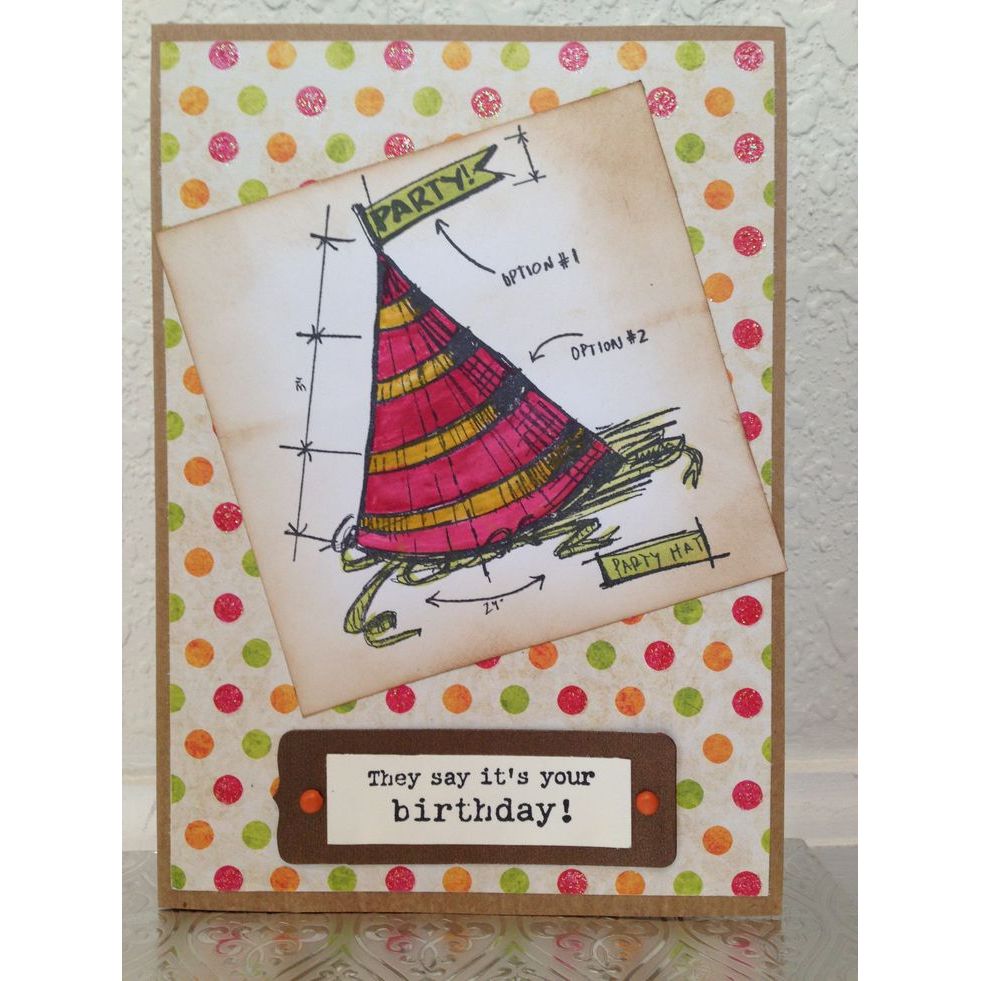 Tim Holtz Clear Stamps and Stencil Birthday, Diamond Dot and Stars thmm143
