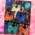 Tim Holtz Clear Stamps and Stencil Birthday, Diamond Dot and Stars thmm143 cats