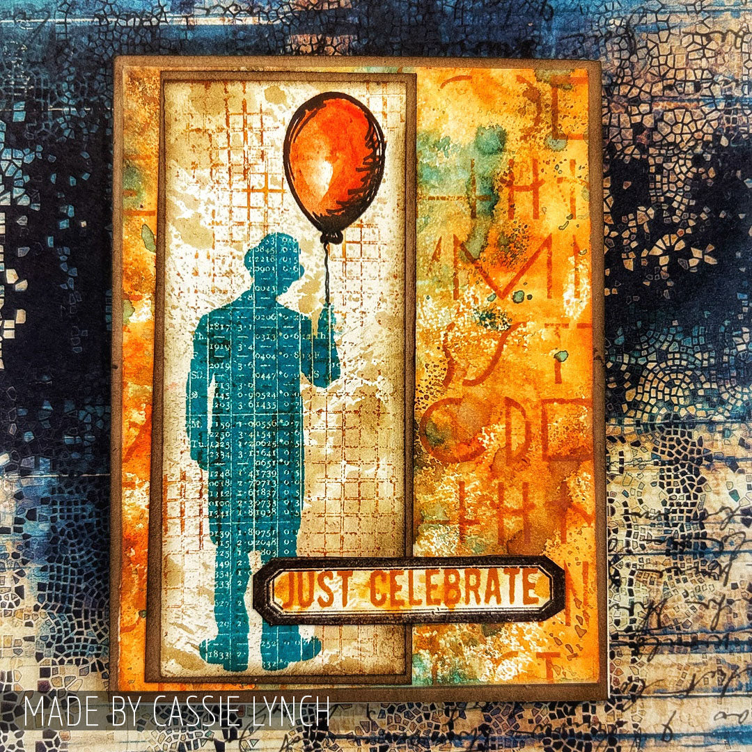 Tim Holtz Clear Stamps and Stencil Birthday, Diamond Dot and Stars thmm143 celebrate
