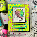 Tim Holtz Clear Stamps and Stencil Birthday, Diamond Dot and Stars thmm143 stars