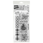 Tim Holtz Clear Stamps and Stencil Blueprint Christmas 2, Plaid, Nordic thmm192