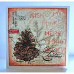 Tim Holtz Clear Stamps and Stencil Blueprint Christmas 2, Plaid, Nordic thmm192 pinecone