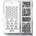 Tim Holtz Clear Stamps and Stencil Bold Frights, Crossbones and Batground thmm146 product image