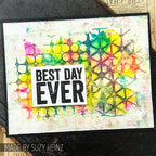 Tim Holtz Clear Stamps and Stencil Bold Sayings, Grid Dot and Diamonds thmm140 best day