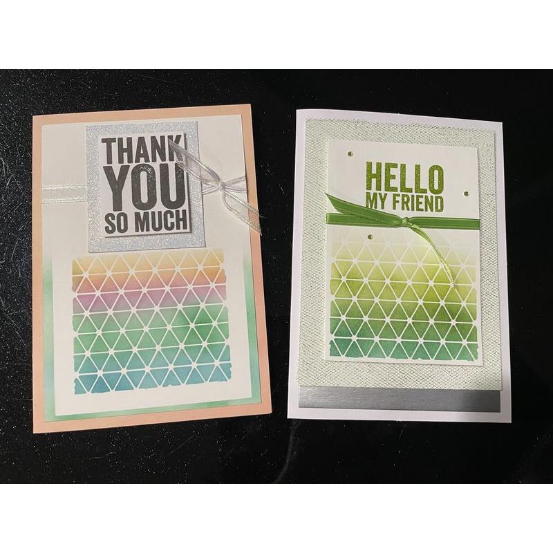 Tim Holtz Clear Stamps and Stencil Bold Sayings, Grid Dot and Diamonds thmm140 thank you