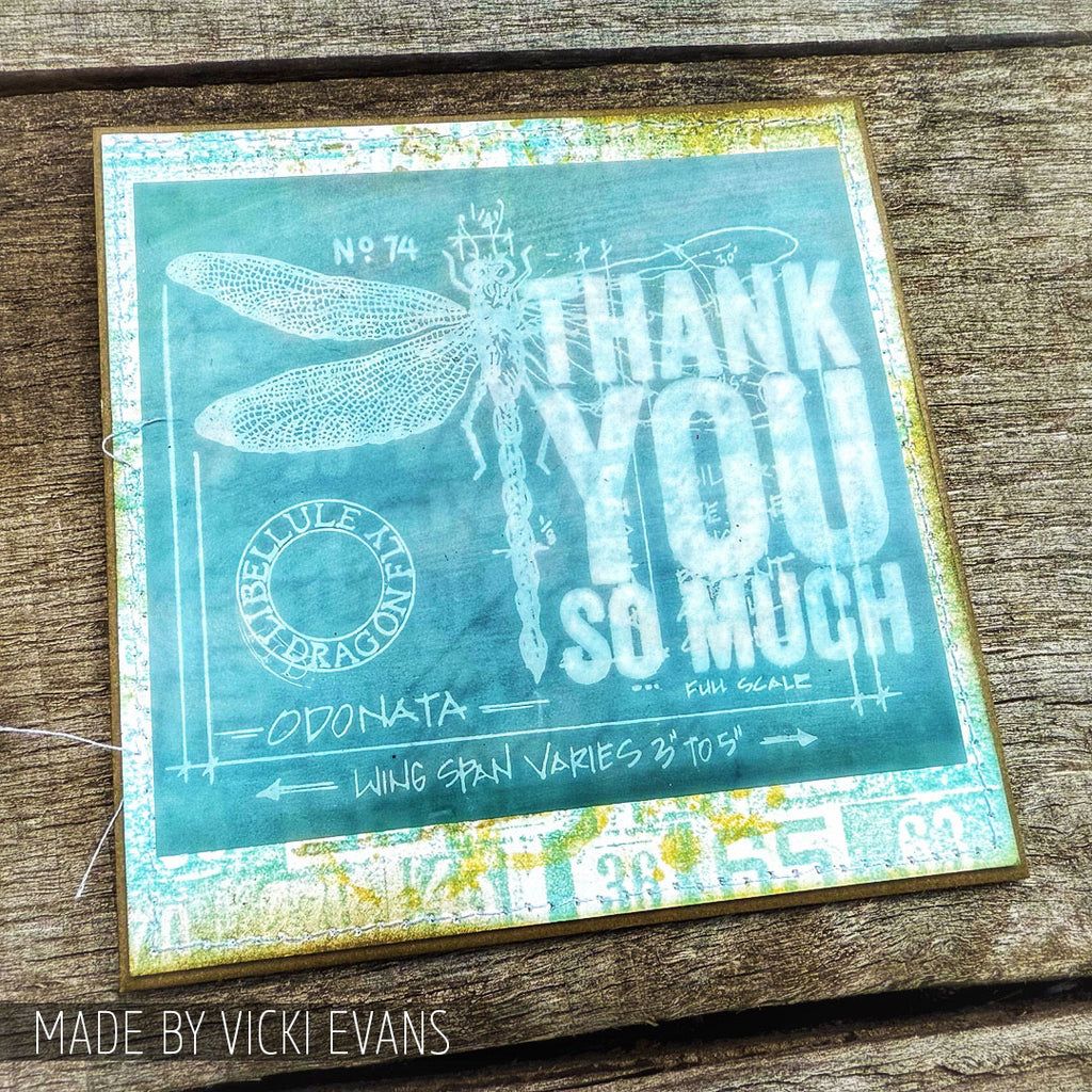 Tim Holtz Clear Stamps and Stencil Bold Sayings, Grid Dot and Diamonds thmm140 thanks
