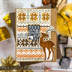 Tim Holtz Clear Stamps and Stencil Bold Tidings, Flurries and Gatherings thmm133 deer