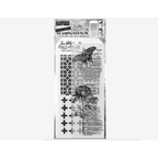 Tim Holtz Clear Stamps and Stencil Botanic Collage, Plus and Focus thmm160
