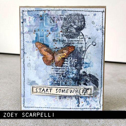 Tim Holtz Clear Stamps and Stencil Botanic Collage, Plus and Focus thmm160 blooms