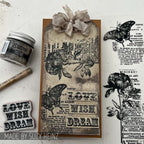 Tim Holtz Clear Stamps and Stencil Botanic Collage, Plus and Focus thmm160 flower
