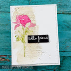 Tim Holtz Clear Stamps and Stencil Botanic Collage, Plus and Focus thmm160 hello friend