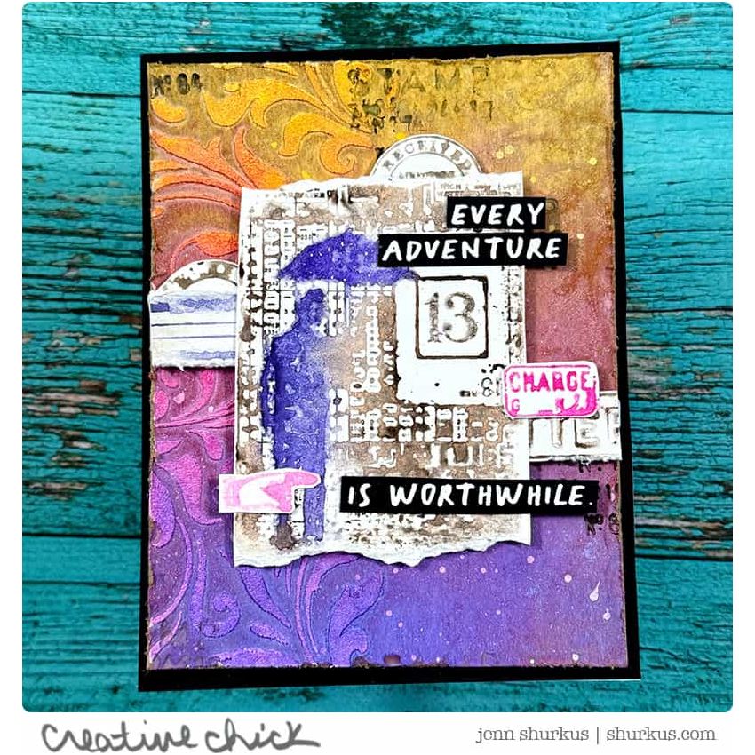 Tim Holtz Clear Stamps and Stencil Correspondence, Direction and Shifter Stars thmm141 adventure