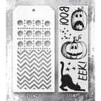Tim Holtz Clear Stamps and Stencil Eek A Boo, Dotted Line, Zigzag thmm195 image 1