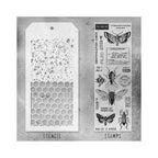 Tim Holtz Clear Stamps and Stencil Entomology, Speckles and Honeycomb thmm111 product image